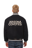 Arizona Coyotes JH Design Wool Handmade Full-Snap Jacket - Black - J.H. Sports Jackets