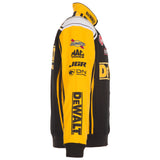 2025 Christopher Bell DeWalt Black Uniform Full-Snap Jacket-Black/Yellow