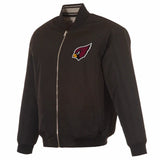 Arizona Cardinals  Reversible Full-Zip Flight Jacket - J.H. Sports Jackets