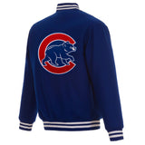 Chicago Cubs Reversible Wool Jacket - Royal Blue