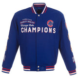 Chicago Cubs Commemorative Reversible Wool Championship Jacket - Royal