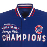 Chicago Cubs Commemorative Reversible Wool Championship Jacket - Royal