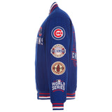 Chicago Cubs Commemorative Reversible Wool Championship Jacket - Royal