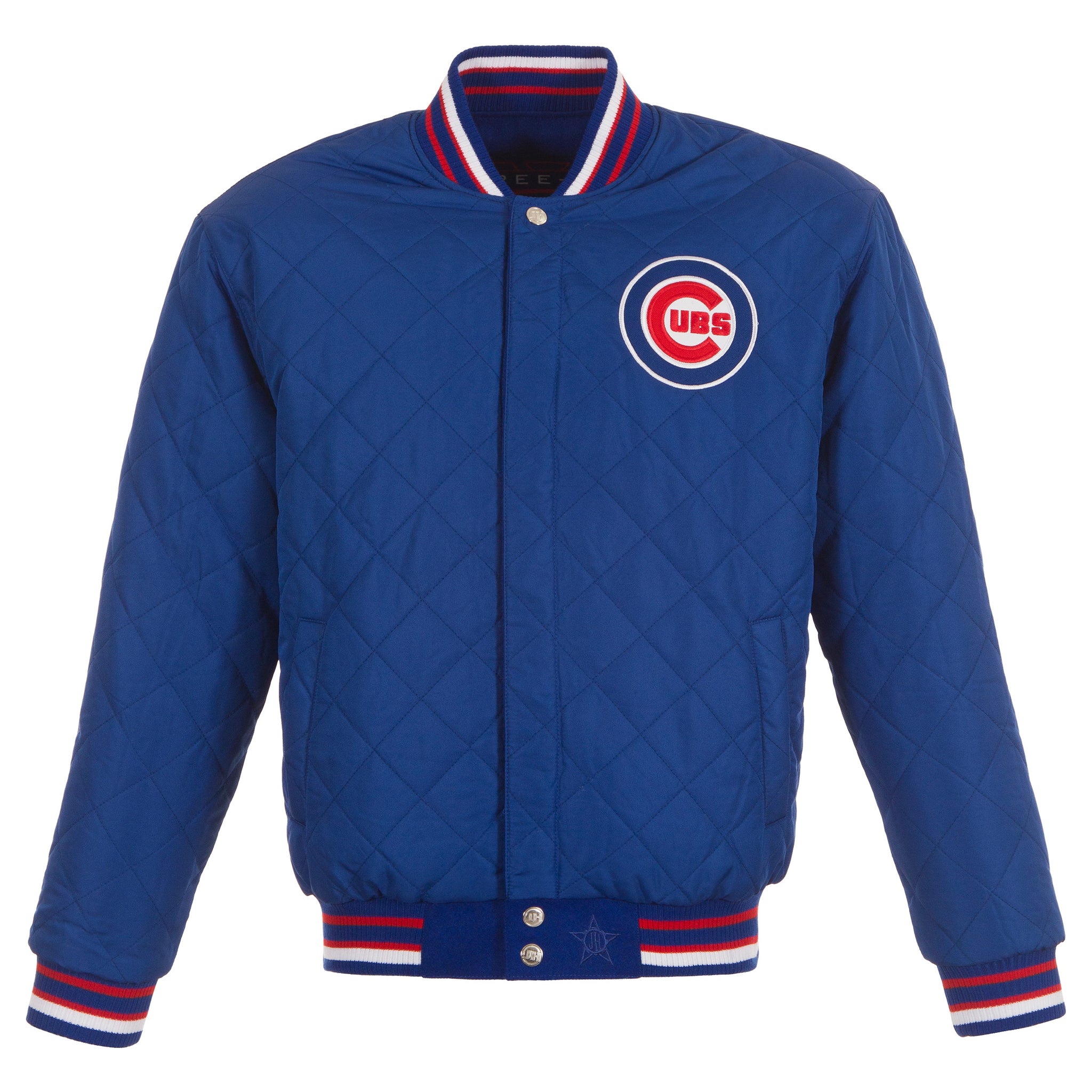 Chicago Cubs JH Design Wool Reversible Full-Snap Jacket - Royal