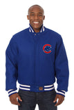 Chicago Cubs Embroidered Wool Jacket - Royal