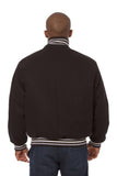 JH Design - All-Wool Varsity Jacket - Black