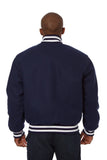 JH Design - All-Wool Varsity Jacket - Navy