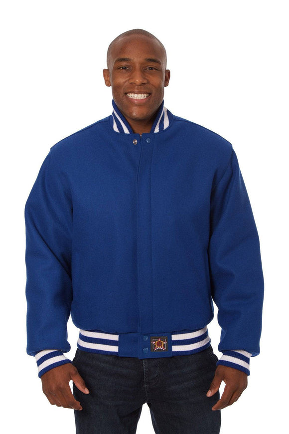 JH Design - All-Wool Varsity Jacket - Royal