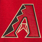 Arizona Diamondbacks Domestic Two-Tone Handmade Wool and Leather Jacket-Red/White