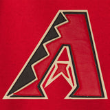 Arizona Diamondbacks Domestic Two-Tone Handmade Wool and Leather Jacket-Red/White - J.H. Sports Jackets