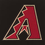 Arizona Diamondbacks - JH Design Reversible Fleece Jacket with Faux Leather Sleeves - Black/White