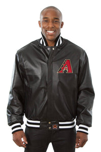 Arizona Diamondbacks Full Leather Jacket - Black