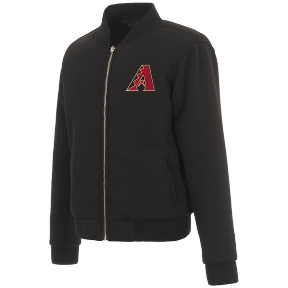 Arizona Diamondbacks JH Design Reversible Women Fleece Jacket - Black