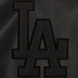 Los Angeles Dodgers Full Leather Jacket - Black/Black