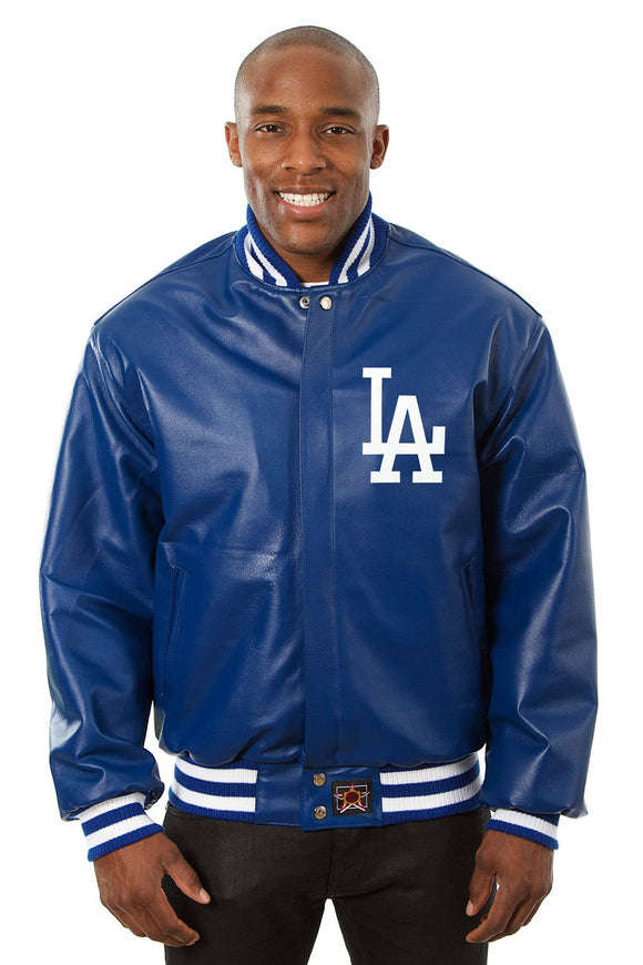 Los Angeles Dodgers Full Leather Jacket - Royal