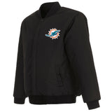 Miami Dolphins Reversible Wool Jacket - Black