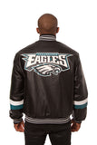 Philadelphia Eagles JH Design All Leather Jacket - Black - J.H. Sports Jackets