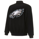 Philadelphia Eagles Reversible Wool Jacket - Black