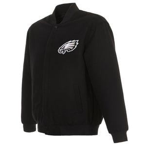 Philadelphia Eagles Reversible Wool Jacket - Black