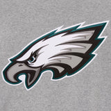 Philadelphia Eagles Two-Tone Reversible Fleece Jacket - Gray/Black