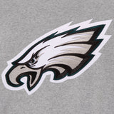 Philadelphia Eagles Two-Tone Reversible Fleece Jacket - Gray/Black