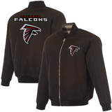 Atlanta Falcons Reversible Full-Zip Flight Jacket - J.H. Sports Jackets