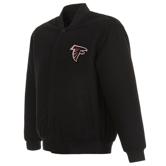 Atlanta Falcons Reversible Wool Jacket - Black