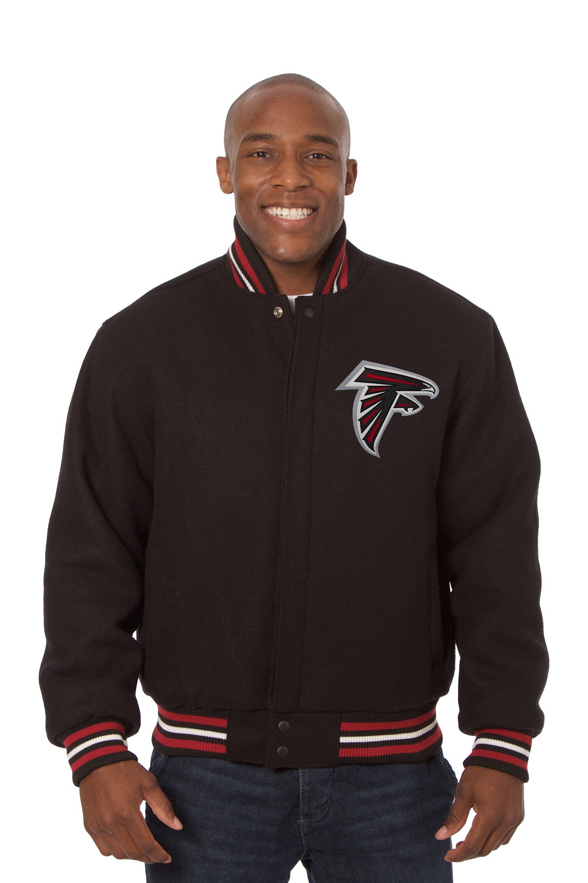 KITHxNFL Falcons ジャケット ブラック ライダース S2819 Atlanta Falcons Jacket - JH Design