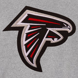 Atlanta Falcons Two-Tone Reversible Fleece Jacket - Gray/Black