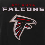 Atlanta Falcons - JH Design Reversible Fleece Jacket with Faux Leather Sleeves - Black/White