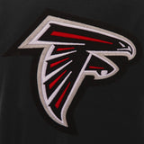 Atlanta Falcons - JH Design Reversible Fleece Jacket with Faux Leather Sleeves - Black/White