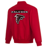 Atlanta Falcons Poly Twill Varsity Jacket - Red