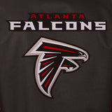 Atlanta Falcons Poly Twill Varsity Jacket - Black/Red