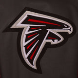 Atlanta Falcons Poly Twill Varsity Jacket - Black/Red