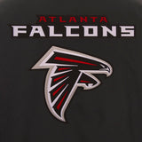 Atlanta Falcons Poly Twill Varsity Jacket - Black