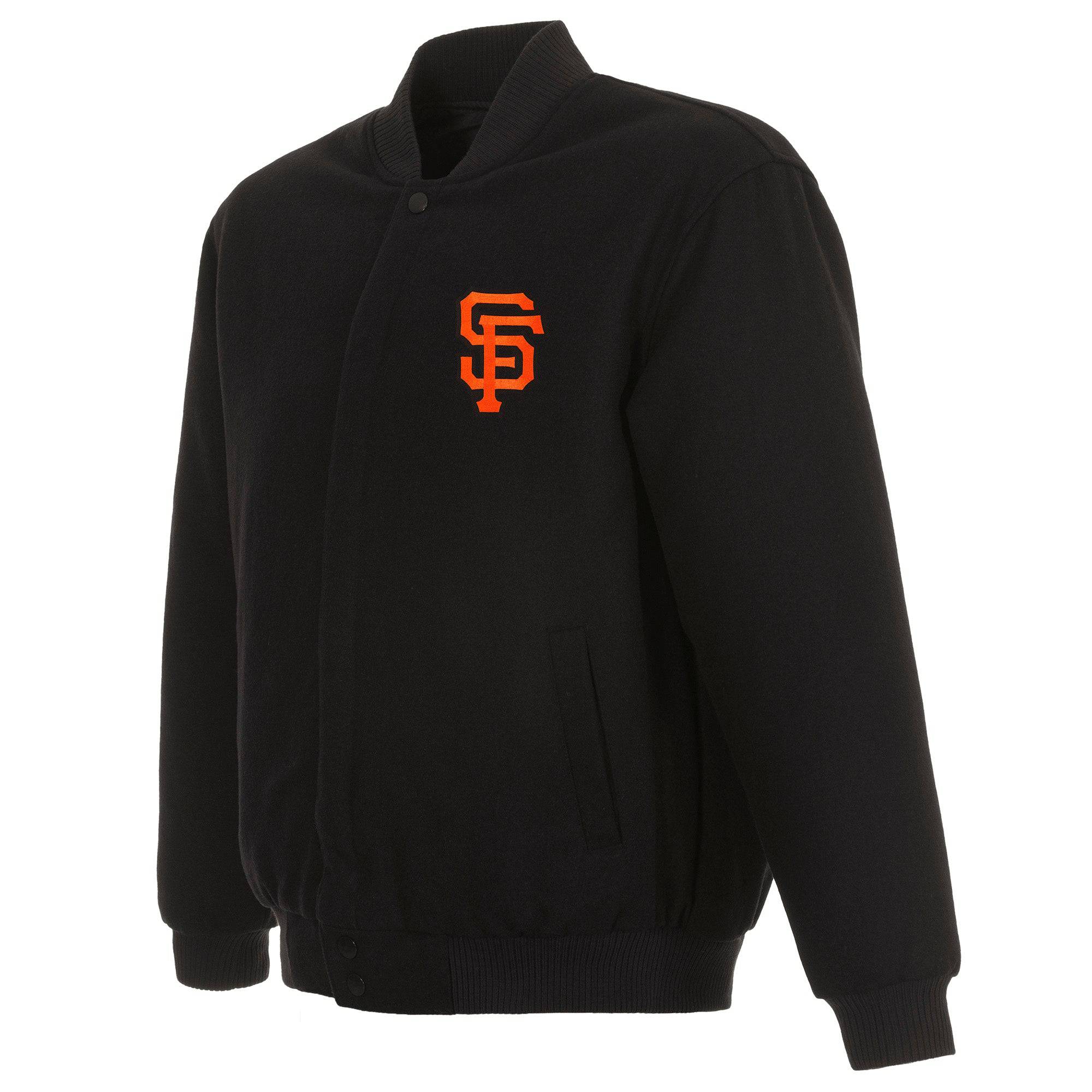 San Francisco Giants Reversible Wool Jacket - Black | J.H. Sports
