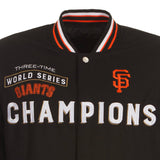 San Francisco Giants Commemorative Championship Reversible Jacket - Black