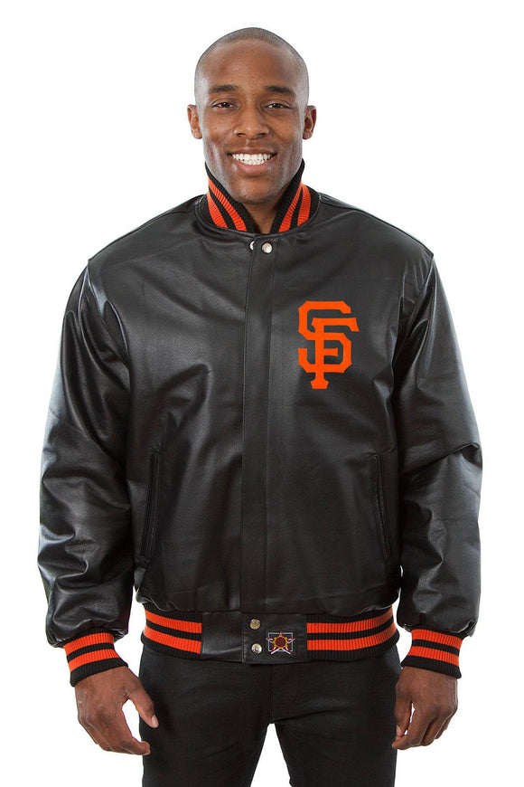 San Francisco Giants Full Leather Jacket - Black