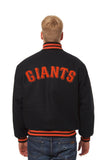 San Francisco Giants Wool Jacket w/ Embroidered Logos - Black