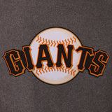 San Francisco Giants Wool & Leather Reversible Jacket w/ Embroidered Logos - Charcoal/Black