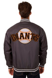 San Francisco Giants Poly Twill Varsity Jacket - Black