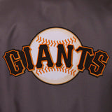 San Francisco Giants Poly Twill Varsity Jacket - Black