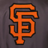 San Francisco Giants Poly Twill Varsity Jacket - Black