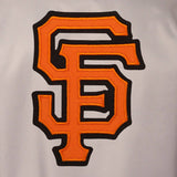 San Francisco Giants Poly Twill Varsity Jacket - Gray/Black