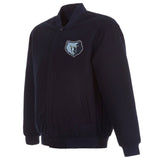 Memphis Grizzlies Reversible Wool Jacket - Navy