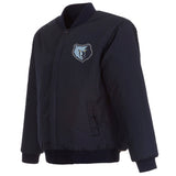 Memphis Grizzlies Reversible Wool Jacket - Navy