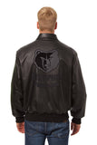 Memphis Grizzlies Full Leather Jacket - Black/Black