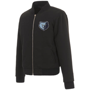 Memphis Grizzlies JH Design Reversible Women Fleece Jacket - Black