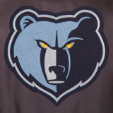 Memphis Grizzlies Poly Twill Varsity Jacket - Charcoal