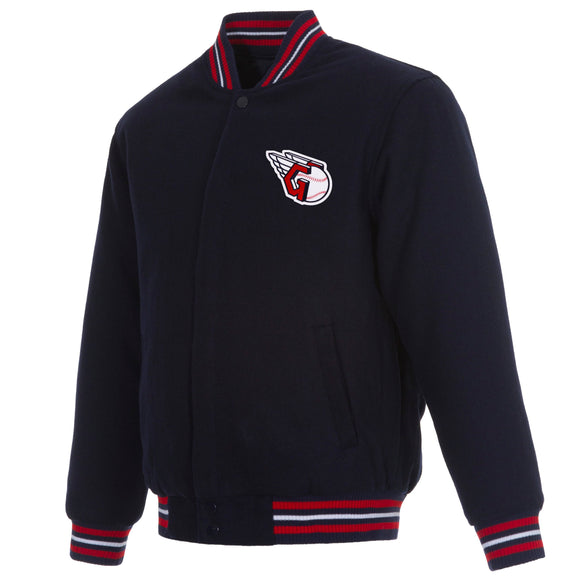 Cleveland Guardians Reversible Wool Jacket - Navy/Red